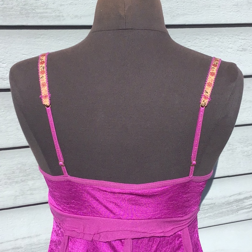 Free People Bright Orchid Ruffle Camisole XS - Picture 5 of 7